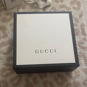 Gucci Cream Top Black Trim Presentation Box for small bag